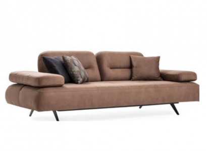 Design 3 Sitzer Sofa braun Couch Polster Big luxus Couchen Sofas Textil Sitz Neu